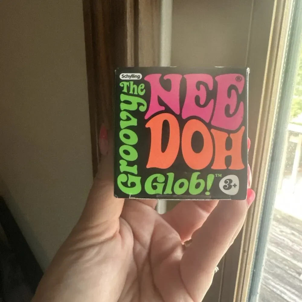 Schylling NeeDoh Groovy Glob Blue Squishy Sensory Stress Ball 100%Authentic